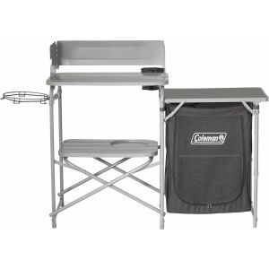 Főzőállvány kempingasztal (szürke, textil szekrénnyel) 132658301 - Kempingasztal