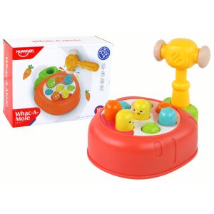 HUANGER Whac-A-Mole Karotten-Arcade-Spiel mit Hammer, interaktives Spielzeug - Babywalker, Lauflernhilfen und Entwicklungsspiele für Kleinkinder