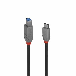 Kabel USB-C do USB-B Lindy, 1 metr, czarny, do przesy&#322;ania danych i pod&#322;&#261;czania urz&#261;dze&#324; - Kabel USB