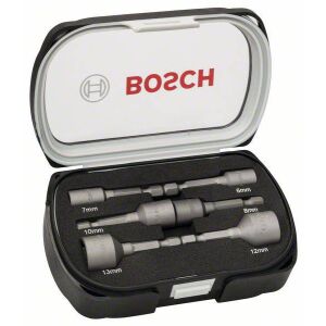 Zestaw kluczy nasadowych Bosch 6 sztuk 1/4 cala, rozmiary 6-13mm - Klucz do wtyczek
