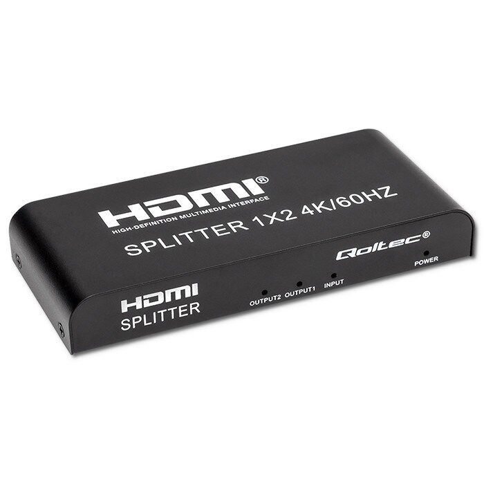 Qoltec Active Splitter Splitter 2 x HDMI 4K x 2K | 6Gbps | 60Hz | Stabilitate ridicată