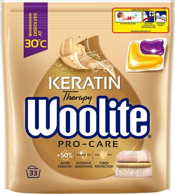 WOOLITE Waschkapseln mit Keratin ProCare 33 Stück