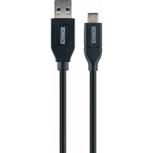 Schwaiger USB-A USB kábel - USB-C 0,5 m Fekete (LK050C 533)