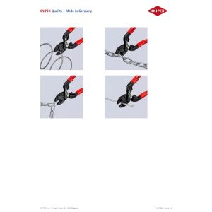 Colaj cu exemple de utilizare a clestelui de taiat bolturi KNIPEX CoBolt - Instrument