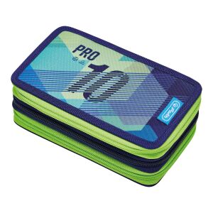 Penar Herlitz TriCase 31 piese Green Goal, triplu compartimentat - Herlitz Penare