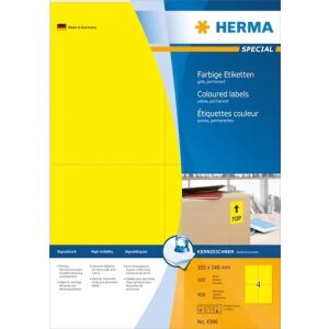 HERMA Etiketten A4 gelb 105x148 mm Papier matt  400 St. 132691124 - Schreibwaren für das Büro