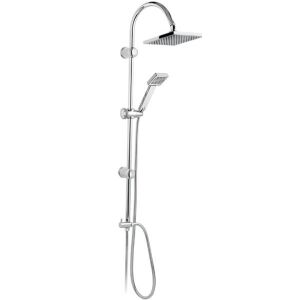 Set de duș Ferro Squerto cu duș cu efect de ploaie cromat (NP22) 132696718 - Cap de duș