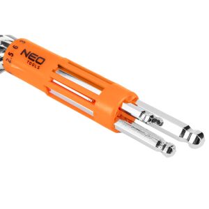 Neo imbuszkulcs készlet L típusú 2-10mm golyóval 8db (09-523)