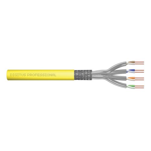 Kabel teleinformatyczny S/FTP kat.7A LS0H drut żółty Dca DK-1743-A-VH-1 /100m/ 132707106