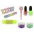 Candy Smink & Nail Art súprava: oddeľovače prstov, pilník na nechty, lesk na pery, trblietky a laky na nechty