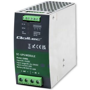 Modul UPS cu șină DIN Qoltec DC | 40A | 24V 132718928 - Qoltec