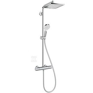 Hansgrohe Crometta E Duschset mit Regendusche mit Thermostatarmatur chrom (27271000) 142947995 - Brausegarnitur