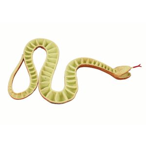 Mesterséges gumi kígyó barna fekete és szürke foltokkal