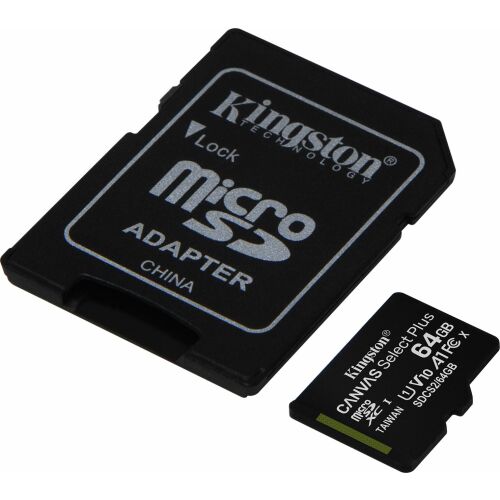 Kingston Pamięć 64GB micSDXC Canvas Select Plus 100R A1 132725352