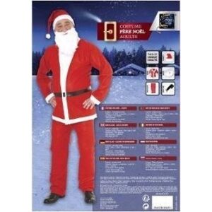 Univerzálny kostým Santa Clausa, 5 dielov s doplnkami, vyrobený z plsti, červený 132725445 - Vianoce