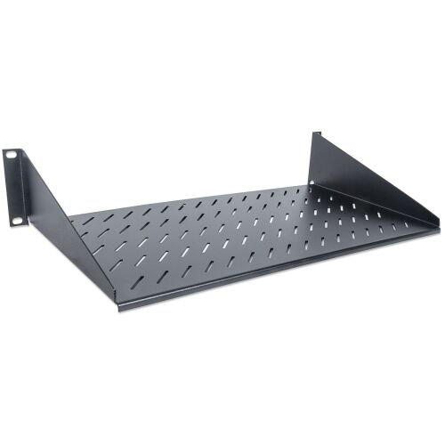 Intellinet Shelf 2U 250mm rack 19" 2 rögzítési pont, perforált, fekete 132727042
