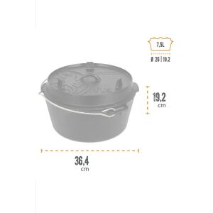 Petromax 9 L öntöttvas holland üst 132729732 - Kert