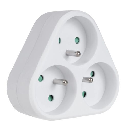 Priza tripla, 16A, max. 3680W, Alb 132730434