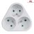 Priza tripla, 16A, max. 3680W, Alb 132730434