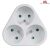 Priza tripla, 16A, max. 3680W, Alb 132730434