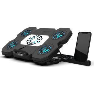 INCA INC-614GMS játékhoz tervezett notebook hűtő, 9-17", 5 ventilátor