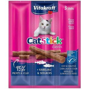 VITAKRAFT Cat Stick Mini - gust delicat pentru pisici: cod/ton 3buc/18g 132734194 - Recompense pentru pisici