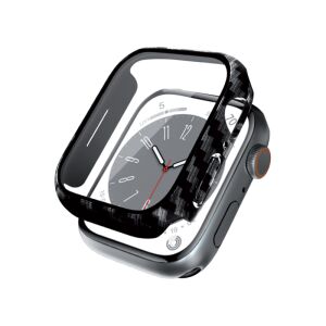 Crong Hybrid Watch Case - Etui ze szkłem Apple Watch 44mm (Carbon) 132736388 - Etui do inteligentnych zegarków