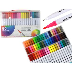 Set mit 60 farbigen Markierungsstiften in einem Organizer 132747154 - Zeichengeräte