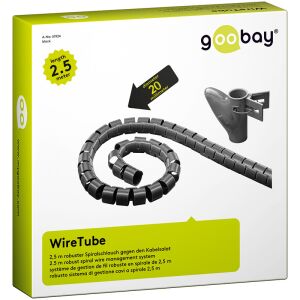 Goobay 51924 WireTube, schwarz, Hängebox - 2,5 m 132749386 - Goobay