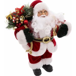 Fééric fények és karácsonyi karácsonyi dekoráció poliészter Mikulás figura, 30 cm 132749851 - Szezonális dekoráció