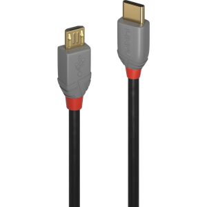 Kabel USB Lindy USB-C do microUSB, 1m, Czarny - Kabel USB