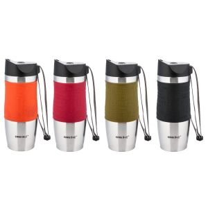 KingHoff KH-4176-BK Rozsdamentes acél termosz, duplafalú, űrtartalma 380 ml, fekete 132761064 - Termosz és italtartó