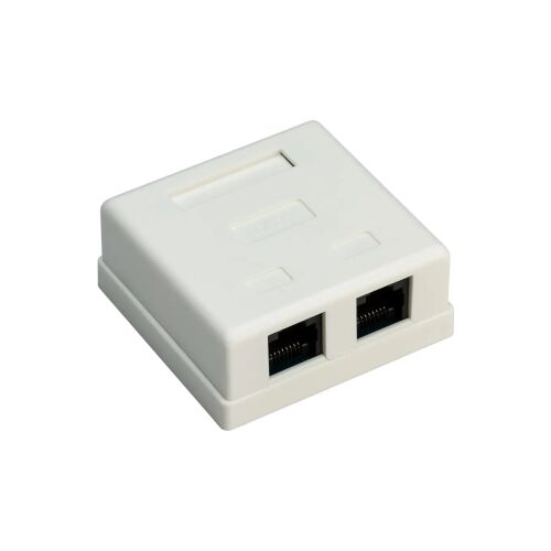 Goobay Felületre szerelt ICT aljzat 2xRJ45 UTP cat.6 (77633)