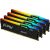 Zestaw pamięci RAM Kingston FURY Beast RGB DDR5 64GB 6000MHz CL40 (4x16GB)