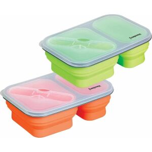 Klausberg ételdoboz, kettős, összecsukható, 21 cm, narancssárga