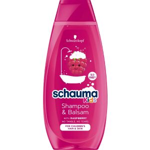 Schauma SCHAUMA_Kids Shampoo&amp;Balsam szampon odżywczy do włosów suchych dla dzieci Malina 400ml 132770032 - Szampon
