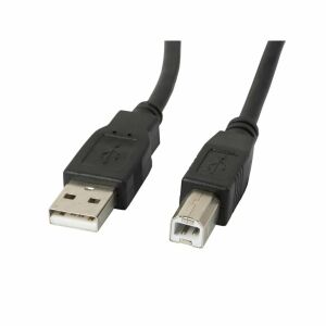 Cablu Lanberg USB-A la USB-B 2.0, 1m, Negru - Cabluri de date