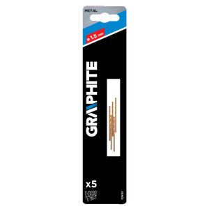 Wiertło Graphite do metalu tytanowe walcowe 1,5mm 5szt. (57H112) 132775279 - Akcesoria do narzędzi