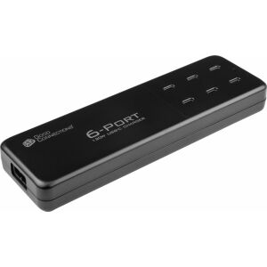 USB Desktop Schnellladestation 120W 6-portowy 6xUSB-C PD3.0 QC4+ GoodConnections Czarny 132777224 - Ładowarka do telefonu