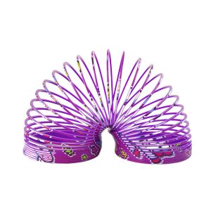 Ikonikus 6 cm-es lila unikornis szivárvány mintás rugó játék - Lean Toys