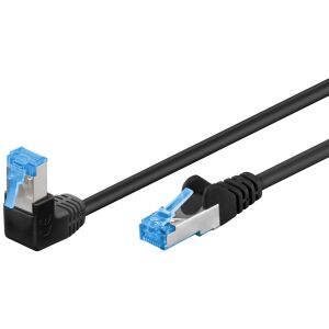 Cablu LAN Patchcord CAT 6A S/FTP 1x90 negru 5m 132785591 - Goobay Cabluri UTP