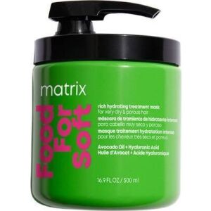 Matrix Food for Soft Professzionális maszk, avokádóolajjal és hialuronsavval, nagyon száraz hajra, 500 ml