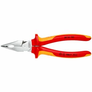 Knipex 08 26 185 szczypce uniwersalne z ostro zakończonymi szczękami, izolowane uchwyty - Knipex