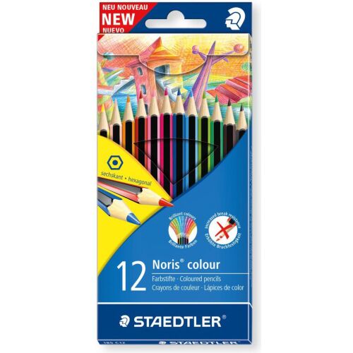 Staedtler Noris Colour 12 darabos színes ceruzakészlet, hatszögletű, élénk színek