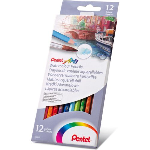 Pentel Arts Aquarellstifte, 12 Farben, zum Zeichnen und Malen