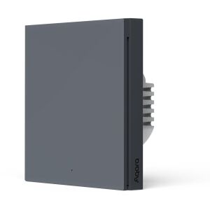 Schräge Ansicht des Aqara H1 EU Einzelknopf-Smart-Wandschalters mit Neutralleiter - Schalter
