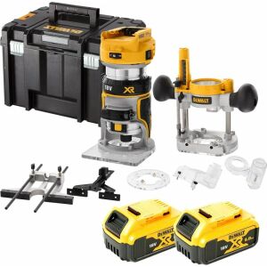 DeWalt DCW604P2 18V Akkus felsőmaró készlet TSTAK tokkal, akkumulátorokkal és tartozékokkal - Dewalt