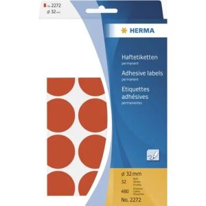 Herma címkék piros körök, 480 darab (2272) 132797635 - Irodai papíráru
