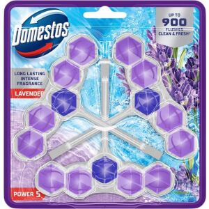 DOMESTOS Kostka toaletowa Power 5 Lavender 3 x 50 g 132799500 - Odświeżacz do toalet