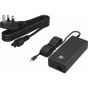 CONCEPTRONIC 1-portowa ładowarka GaN 100W, wtyczka USB-C UK czarna 132799516 - Ładowarka do laptopa